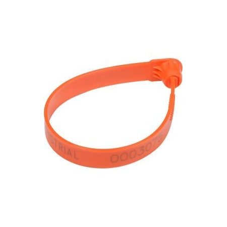 Cambridge Security Seals Llc GEC™ Plastic Truck Seal, 7-1/2"L, 60 Lb. Break Strength, Orange, 100/Pack PTS13532